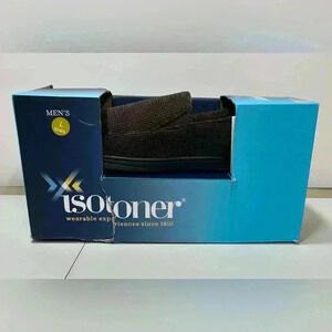 Isotoner Men’s Comfortable Brown Rubber Sole Warm Slippers Size Large 9.5-10.5